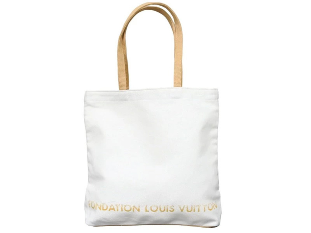 Louis Vuitton Fondation Museum Limited Edition Tote Bag LV White Brown
